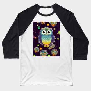 Owl Halloween Cute Baseball T-Shirt